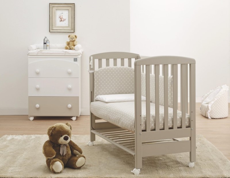 Multifunkčná mini postieľka Italbaby B.Side hnedá